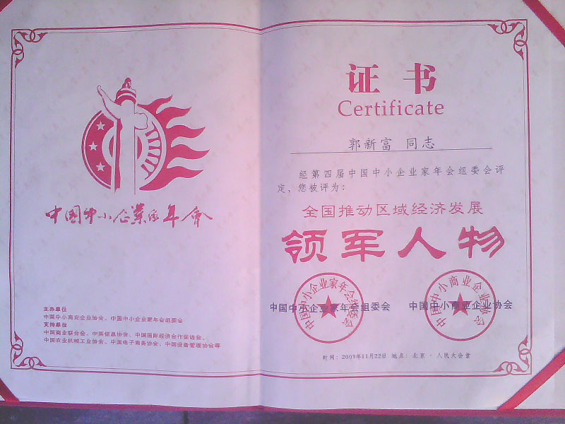 2009年區域經(jīng)濟領(lǐng)軍人物